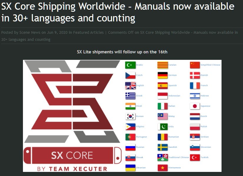 SX products from Team-Xecuter Shipping