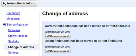 TorrentFinder .com to .info