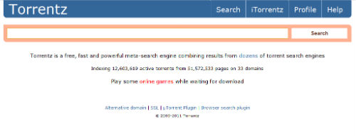 torrentz search homepage